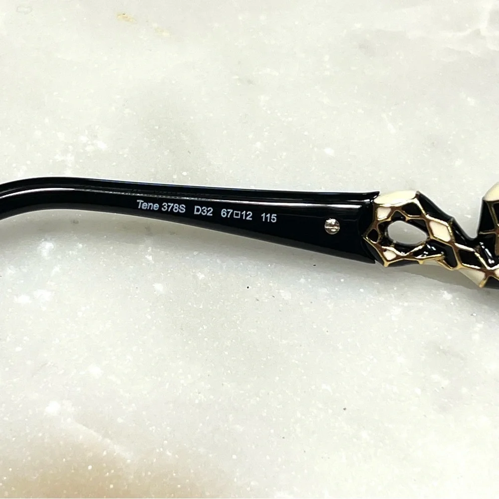 Roberto Cavalli Tene Chic Black and Gold Snake Detail Sunglasses - Picture 8 of 12